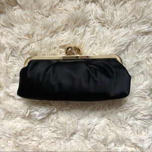Coach Black Satin Clutch